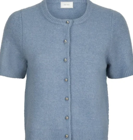 Neo Noir Mitta Strikcardigan Smoke Blue