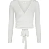 Neo Noir Nia Jersey Wrap Bluse White