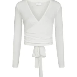 Neo Noir Nia Jersey Wrap Bluse White