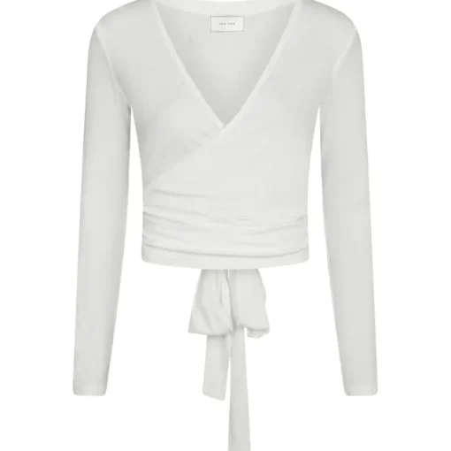 Neo Noir Nia Jersey Wrap Bluse White