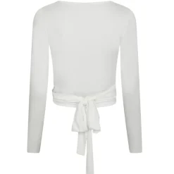 Neo Noir Nia Jersey Wrap Bluse White