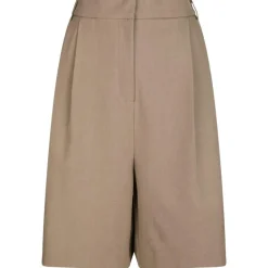 Neo Noir Nika Structure Bermuda Shorts Dark Taupe