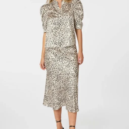 Neo Noir Roella Desert Dot Bluse Ivory