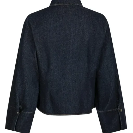 Neo Noir Rosa Denim Skjorte Dark Blue
