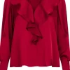 Neo Noir Sandie Sateen Bluse Wine