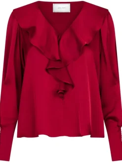 Neo Noir Sandie Sateen Bluse Wine