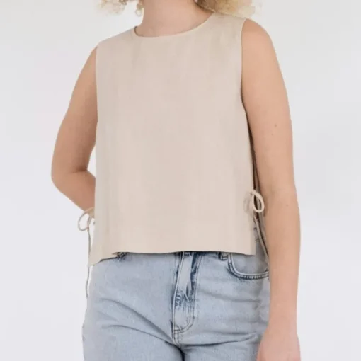 Neo Noir Svetlana Linen Top NOS25 Sand