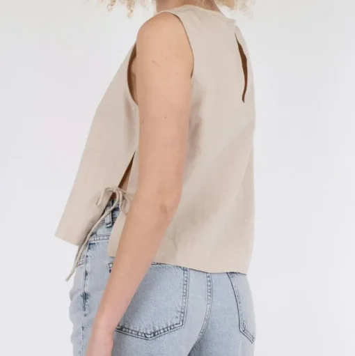 Neo Noir Svetlana Linen Top NOS25 Sand