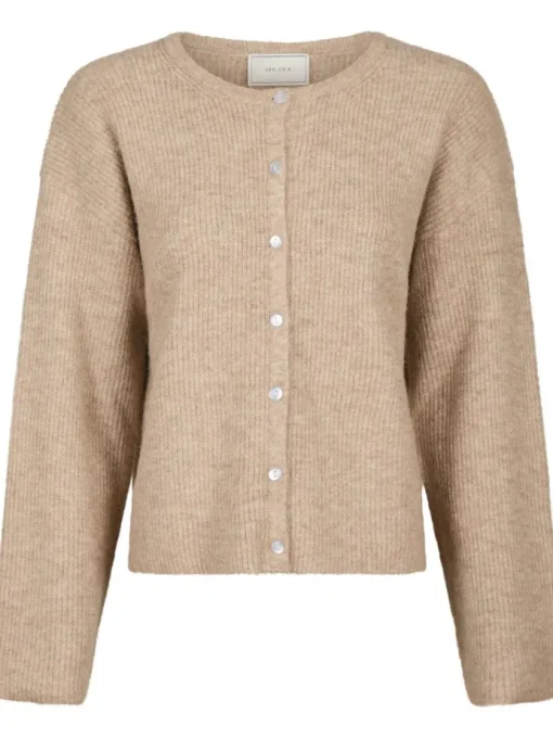 Neo Noir Vilja Strikcardigan Sand Melange