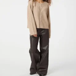 Neo Noir Vilja Strikcardigan Sand Melange