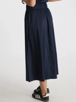 Neo Noir Yara Poplin Nederdel Navy