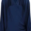 Neo Noir Zeleste Satin Bluse Navy