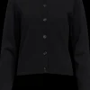 Object Ester LS Knit Cardigan Black NOS25