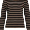 Object Ester LS Knit Pullover Morel/Black NOS25