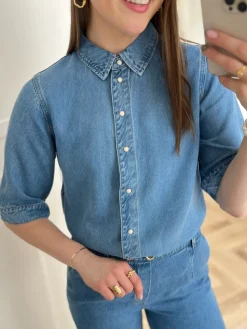Object Frame 2/4 Denim Top NOS25 Light Blue Denim
