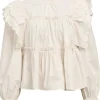 Object Hope LS Bluse White Sand