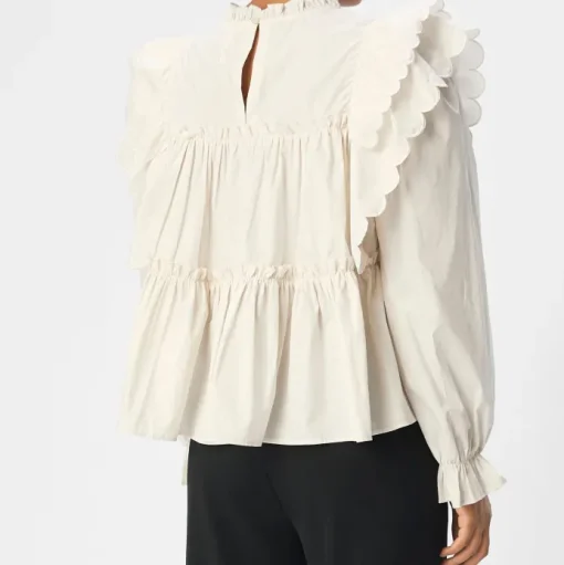 Object Hope LS Bluse White Sand