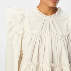 Object Hope LS Bluse White Sand