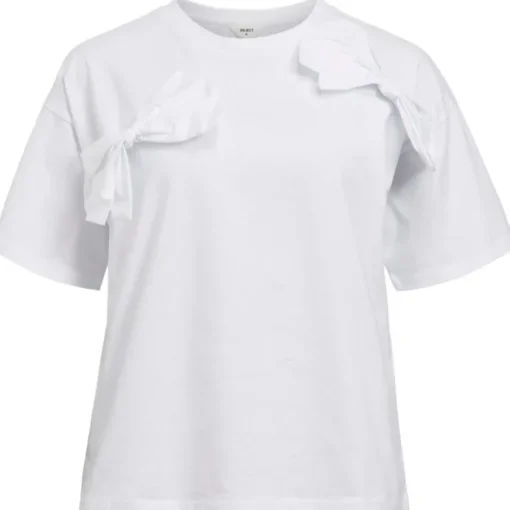 Object Klara SS Bow T-shirt White