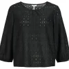 Object Laila 3/4 Bluse Black NOS25