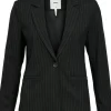 Object Lisa LS Button Blazer Black/Grey NOA24