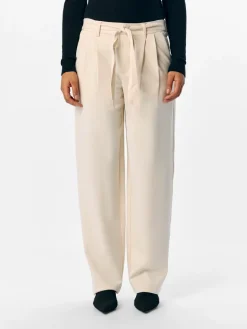 Object Lisa MW Straight Tie Bukser Sandshell