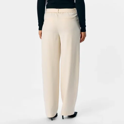 Object Lisa MW Straight Tie Bukser Sandshell