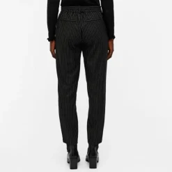Object Lisa Slim Bukser Black/Grey NO25