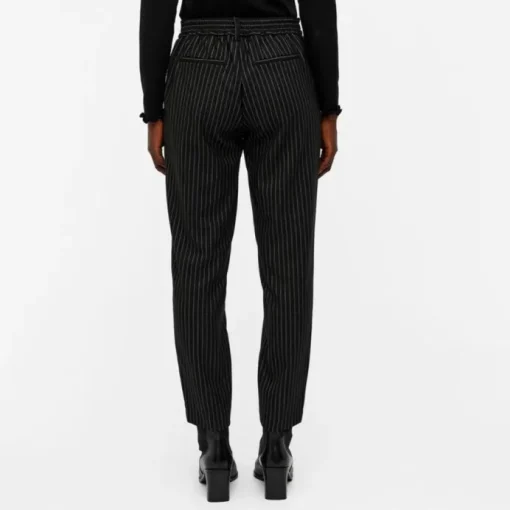 Object Lisa Slim Bukser Black/Grey NO25