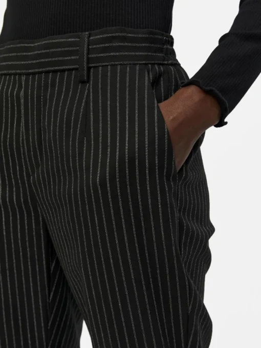 Object Lisa Slim Bukser Black/Grey NO25