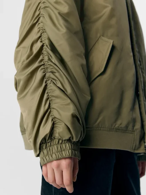 Object Mary Oversize Bomber Jakke Taupe Gray