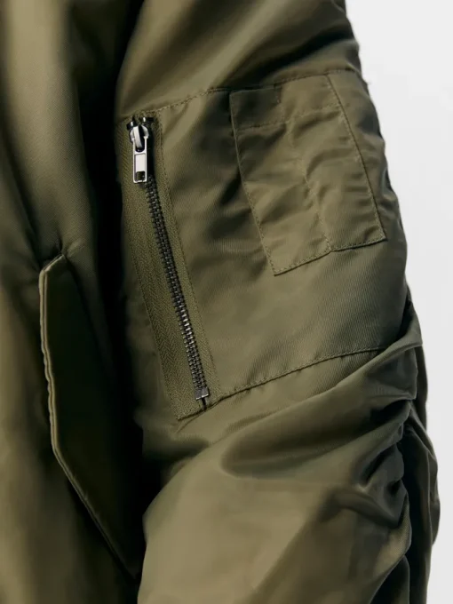 Object Mary Oversize Bomber Jakke Taupe Gray