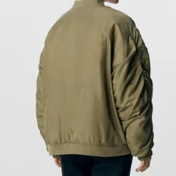 Object Mary Oversize Bomber Jakke Taupe Gray