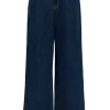 Object Moji Zona MW Wide Jeans Dark Blue