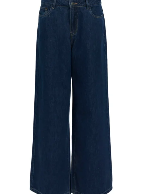 Object Moji Zona MW Wide Jeans Dark Blue