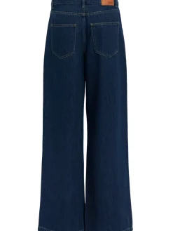 Object Moji Zona MW Wide Jeans Dark Blue