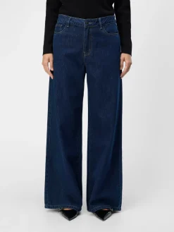 Object Moji Zona MW Wide Jeans Dark Blue