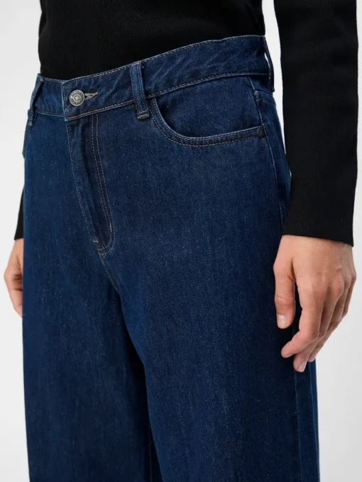 Object Moji Zona MW Wide Jeans Dark Blue