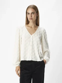 Object Palmer LS Skjorte Cloud Dancer