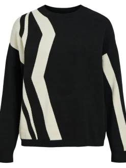 Object Ray LO LS Strik Black Pattern/Sandshell Vertical Stripes