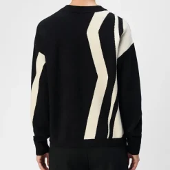 Object Ray LO LS Strik Black Pattern/Sandshell Vertical Stripes