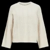 Object Rosa Strik L/S Pullover White Sand Melange