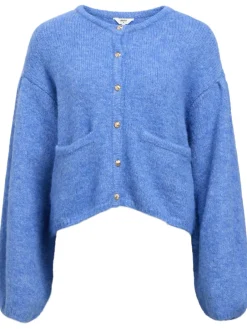 Object Saggia LS Strikcardigan Cornflower Blue