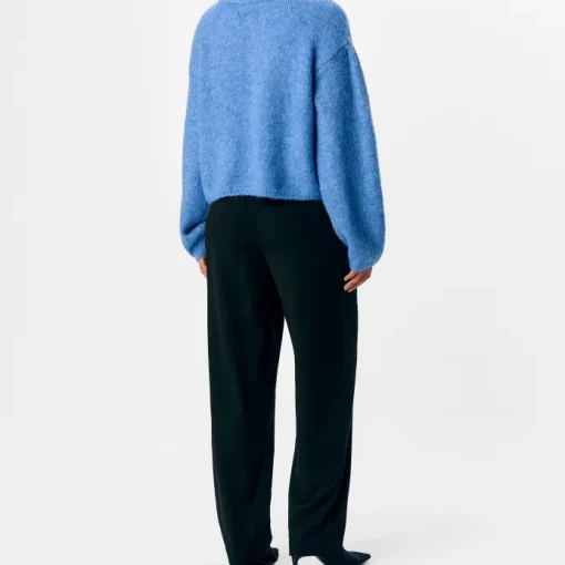 Object Saggia LS Strikcardigan Cornflower Blue