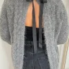 Object Smilla Knit LS Bluse Medium Grey Melange