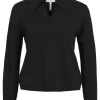 Object Thess LS V-Neck Strik Black