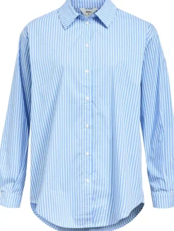 Object Tutta LS Skjorte Cornflower Blue/White NOA24