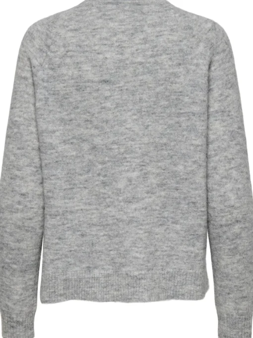 Only Allison LS O-Neck Cardigan Light Grey Melange