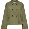 Only April Short Trenchcoat Jakke Aloe NO25