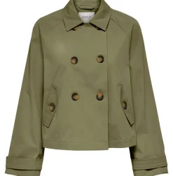Only April Short Trenchcoat Jakke Aloe NO25